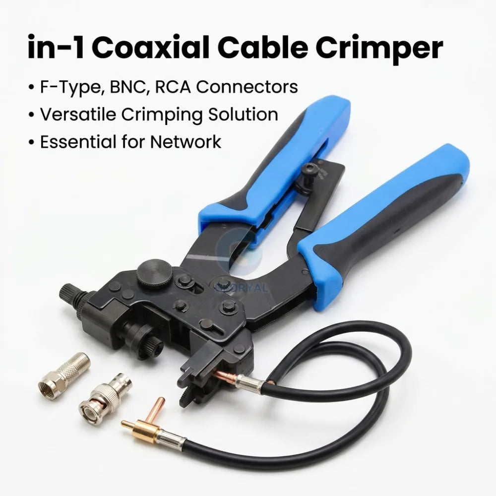 TOTNEND Compression Crimping Tool – F, BNC, RCA, RG59, RG6 Compression Crimping Tool Richie's