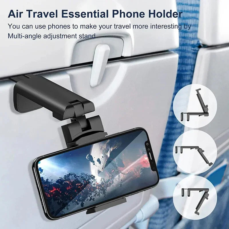 Foldable Phone Holder Clip – Airplane, Train & Desk Stand Phone Clip Stand Richie's