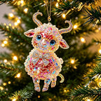 Rhinestone Goat Hanging Ornament – Acrylic Zodiac Charm Set Holiday Ornament Set Richie's