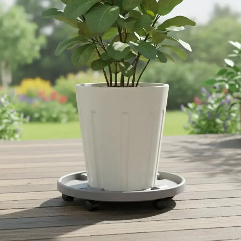Rolling Plant Pot Tray with 360° Wheels | Movable Flower Base Rolling Plant Tray Richie's