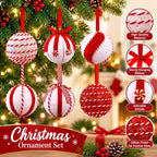 8CM Glitter Christmas Ball Ornaments Set of 6 – Foam Candy Spheres Christmas Ball Ornaments Richie's
