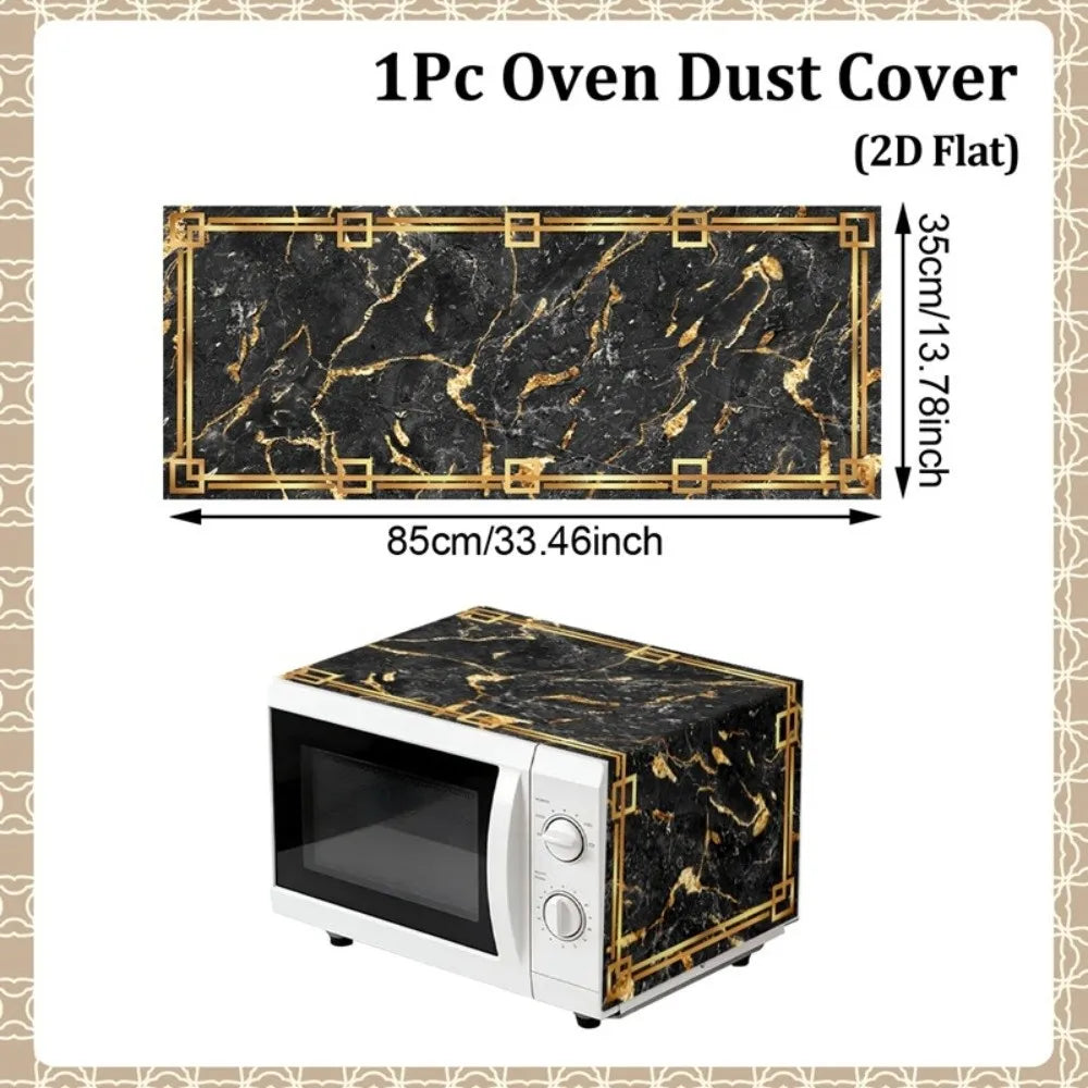 Floral Microwave Cover Waterproof Dust Protector Mat | Polyester Appliance Dust Cover Richie's C