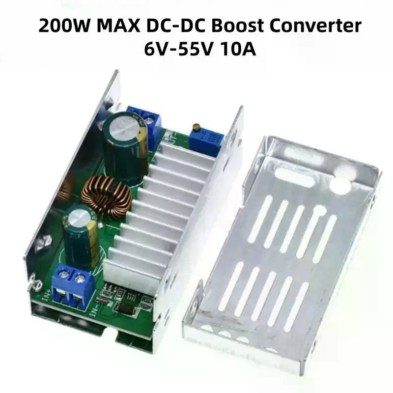 200W DC-DC Boost Converter 6V–55V 10A Step-Up Power Module DC-DC Boost Converter Richie's