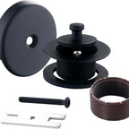 Bathtub Drain Set with Overflow – Full Drainage Kit TK4 Bathtub Drain Kit Richie's TK4MB2 dumb black