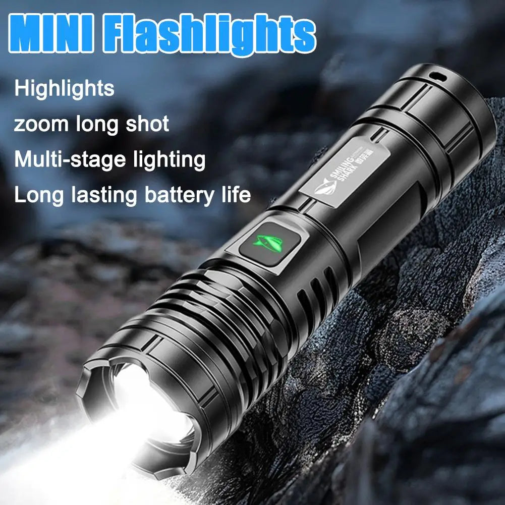 2000LM Tactical LED Flashlight USB-C Rechargeable Zoomable Torch Tactical Flashlight Richie's