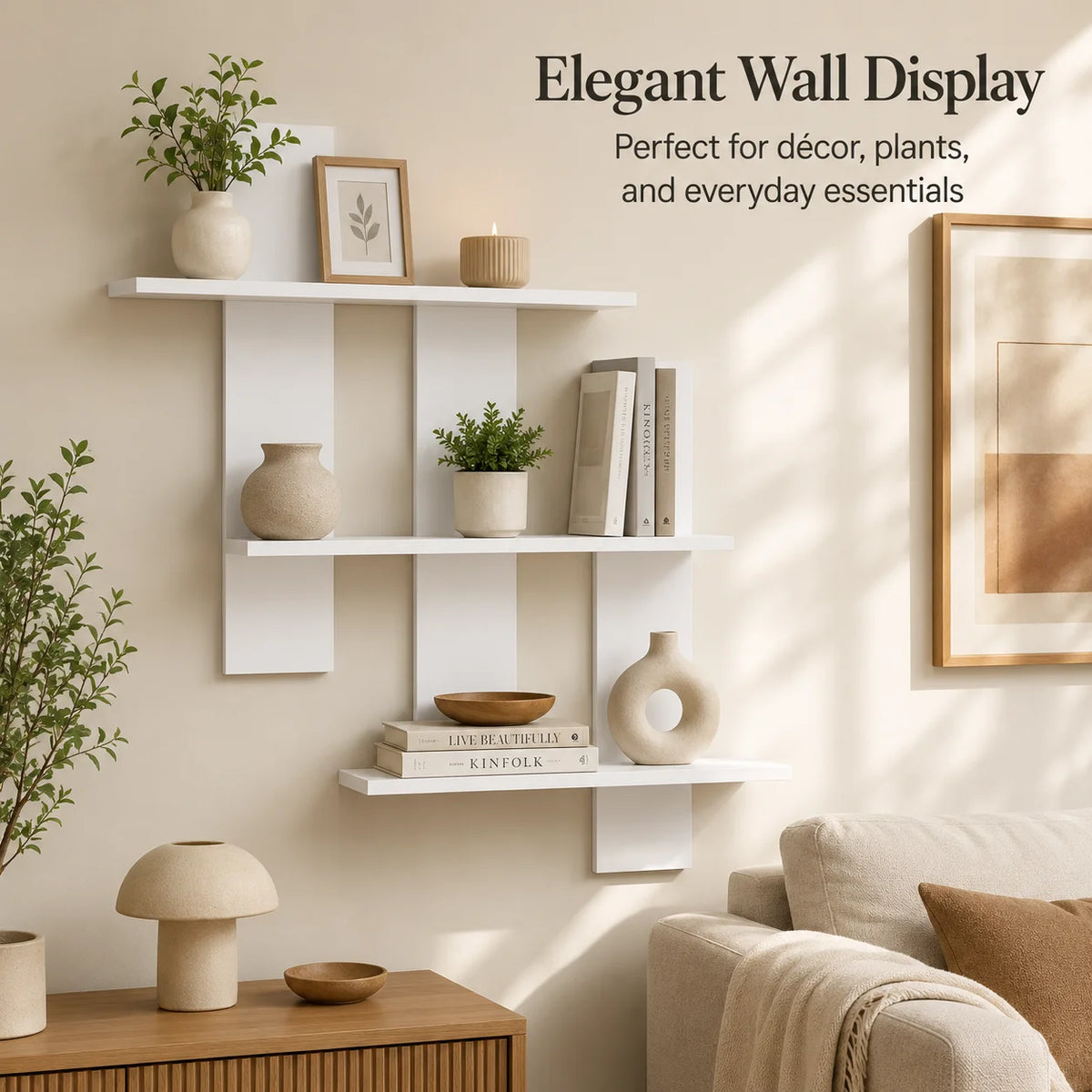 Minimalist 3-Layer Wall Mounted Floating Shelf Rack Floating Wall Shelf Richie's Default Title