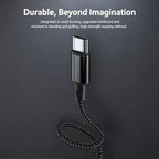 USB-C to USB-C Cable 60W 3A Fast Charging Nylon Braided 1m–2m USB-C Charging Cable Richie's