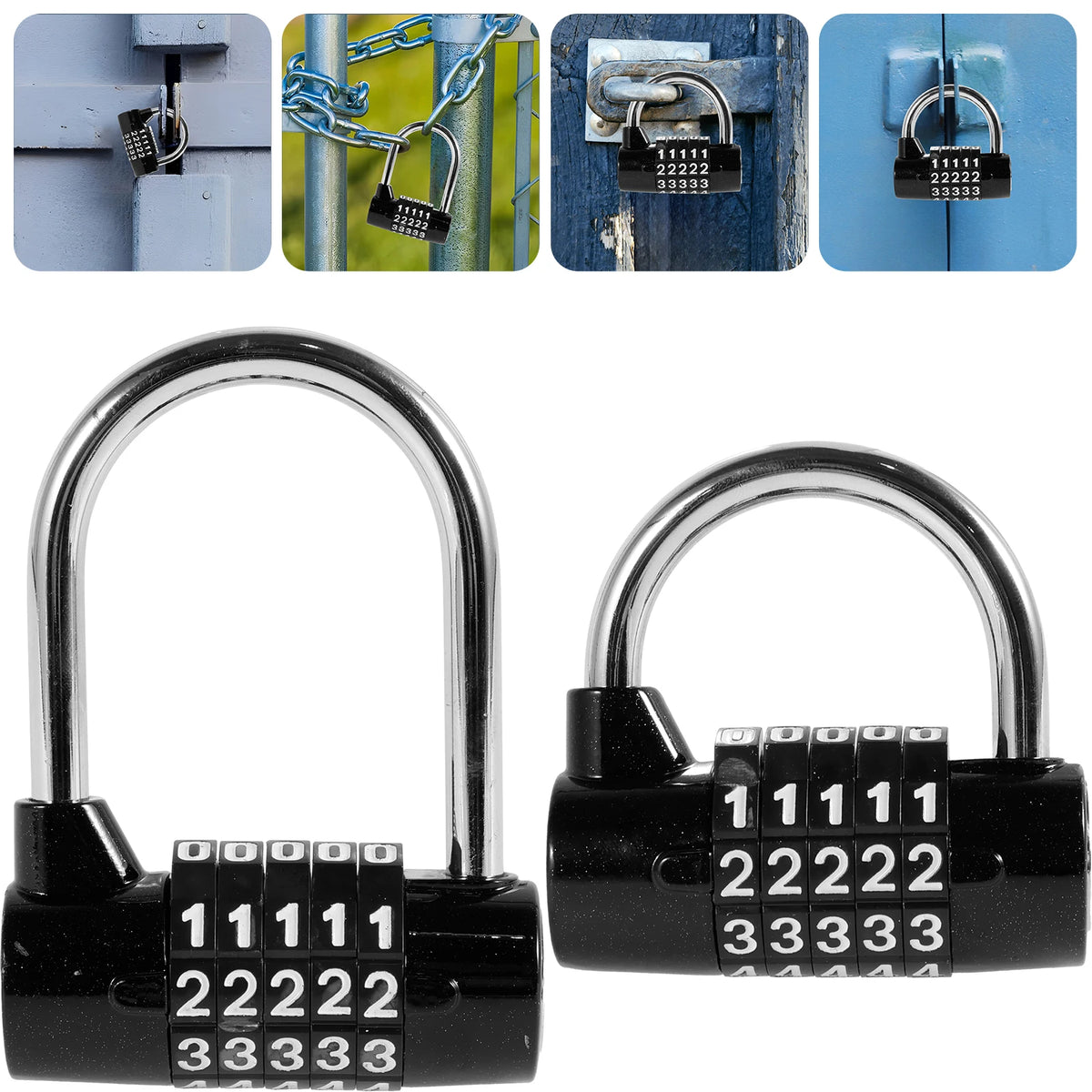 5-Digit Combination Padlock – Resettable Zinc Alloy Lock Combination Padlock Richie's