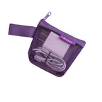 Mini Nylon Zipper Storage Bag – Cosmetic & Coin Organizer Storage Organizer Bag Richie's Purple-2