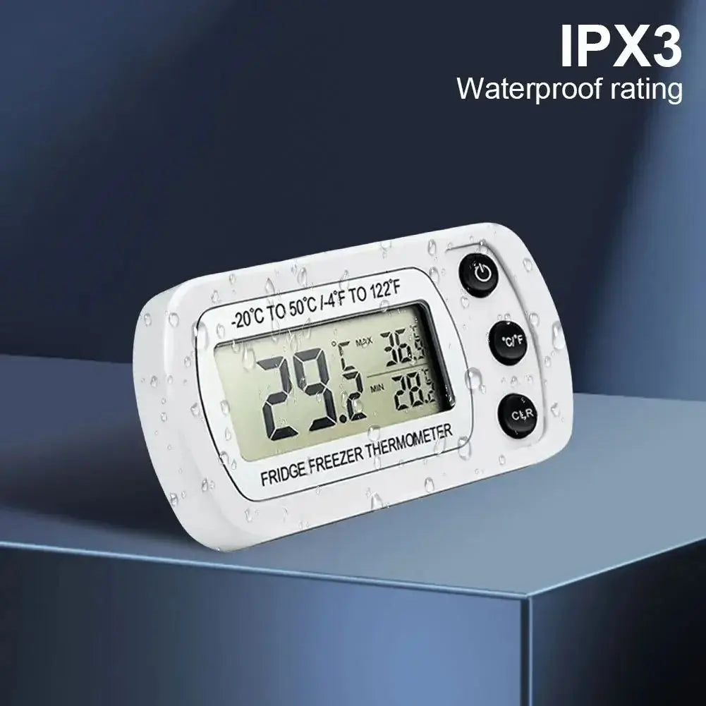LCD Waterproof Fridge & Freezer Thermometer – Magnetic Back Fridge Thermometer Richie's