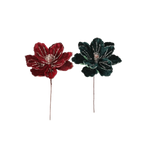 22CM Glitter Poinsettia Artificial Christmas Flower Decoration Christmas Flower Decoration Richie's