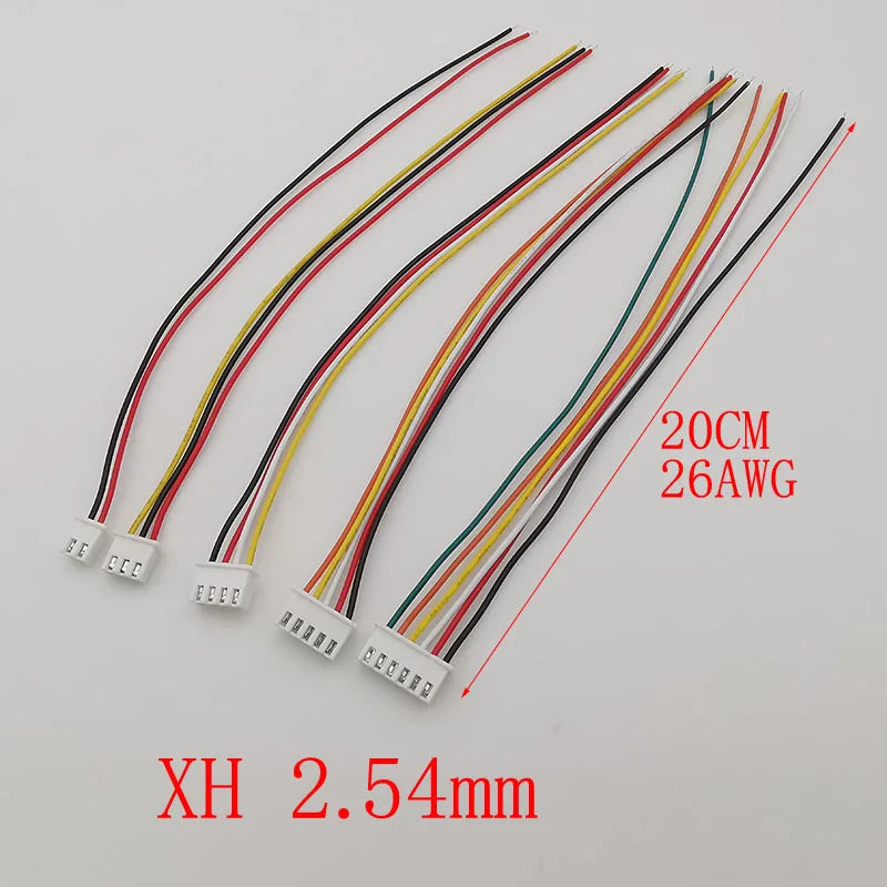10Pcs JST Female Connectors SH GH PH XH 2–6 Pin Wire Cables Wire Cable Connector Richie's XH 2.54mm 6Pin