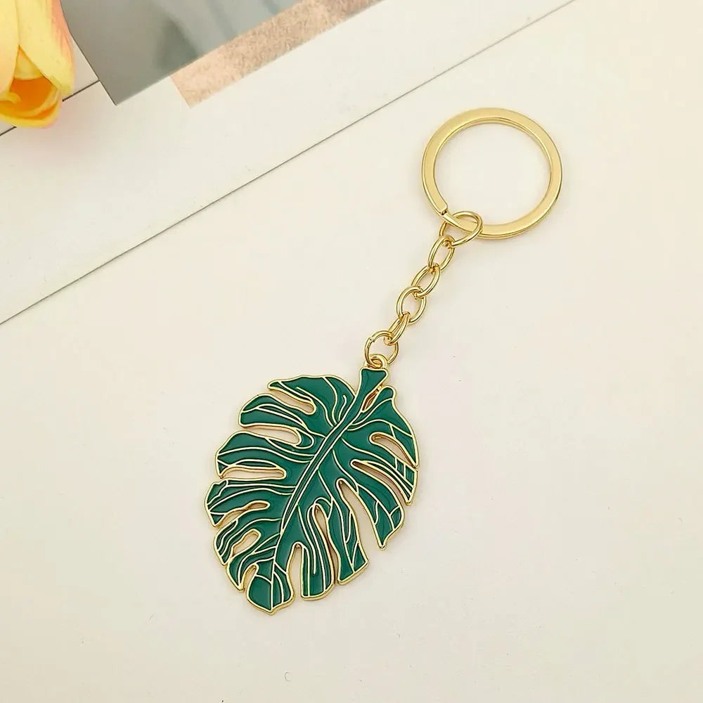 Tropical Leaf Keychain Set – Hawaiian Gift for Her & Him Keychain Set Richie's