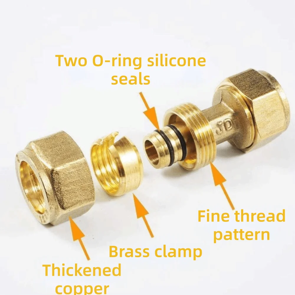 Brass Pipe Fitting 2/3 Way Male Female Thread Solar Heater Brass Pipe Fitting Richie's