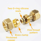 Brass Pipe Fitting 2/3 Way Male Female Thread Solar Heater Brass Pipe Fitting Richie's