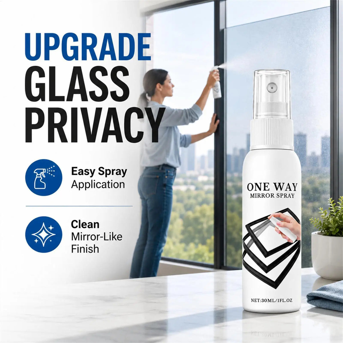 Reflective Window Film Spray – Privacy & Heat Shield 30ml Window Privacy Spray Richie's