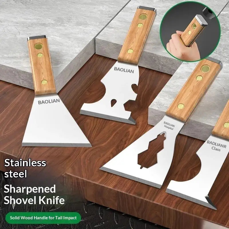Stainless Steel Drywall Scraper & Hammerhead Painter Tool Drywall Scraper Tool Richie's Wide bevel type