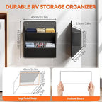 RV Wall Shoe Rack Adhesive Organizer – Space-Saving Storage Wall Shoe Organizer Richie's Black