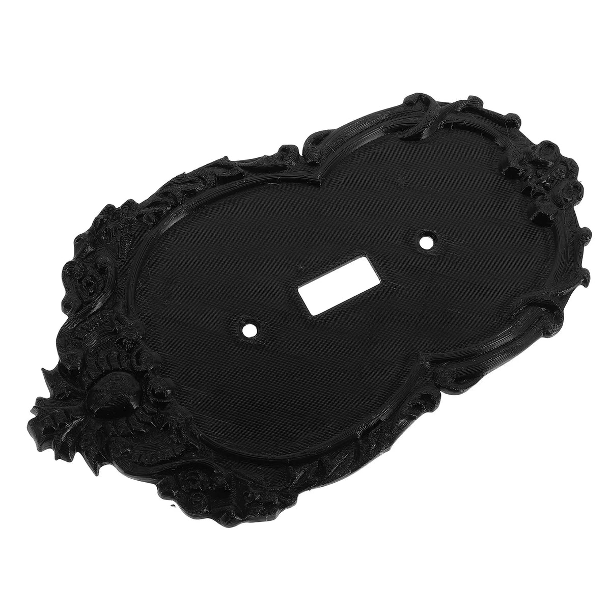 Matte Black Gothic Toggle Switch Cover Plate | Baroque Vintage Decorative Switch Plate Richie's Default Title