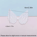 50pcs White Satin Angel Wing Patches – DIY Fabric Appliques Fabric Appliques Richie's