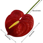 60cm Artificial Anthurium Flower – Real Touch Faux Plant Decor Artificial Flower Richie's
