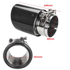 80-101mm Carbon Fiber Exhaust Tip – Universal Stainless Steel Exhaust Tip Richie's
