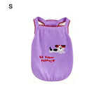 Cartoon Print Dog Vest – Breathable Pet Pullover S/M/L Pet Dog Vest Richie's Purple S