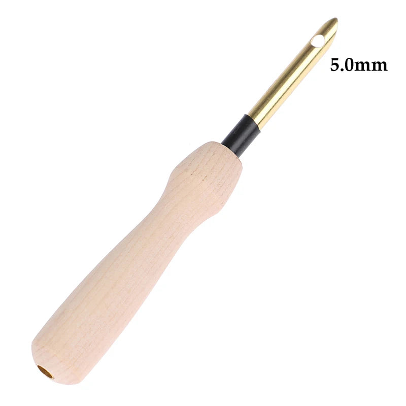 Wooden Handle Punch Needle Threader – DIY Embroidery Tool Embroidery Craft Tool Richie's 5mm Gold