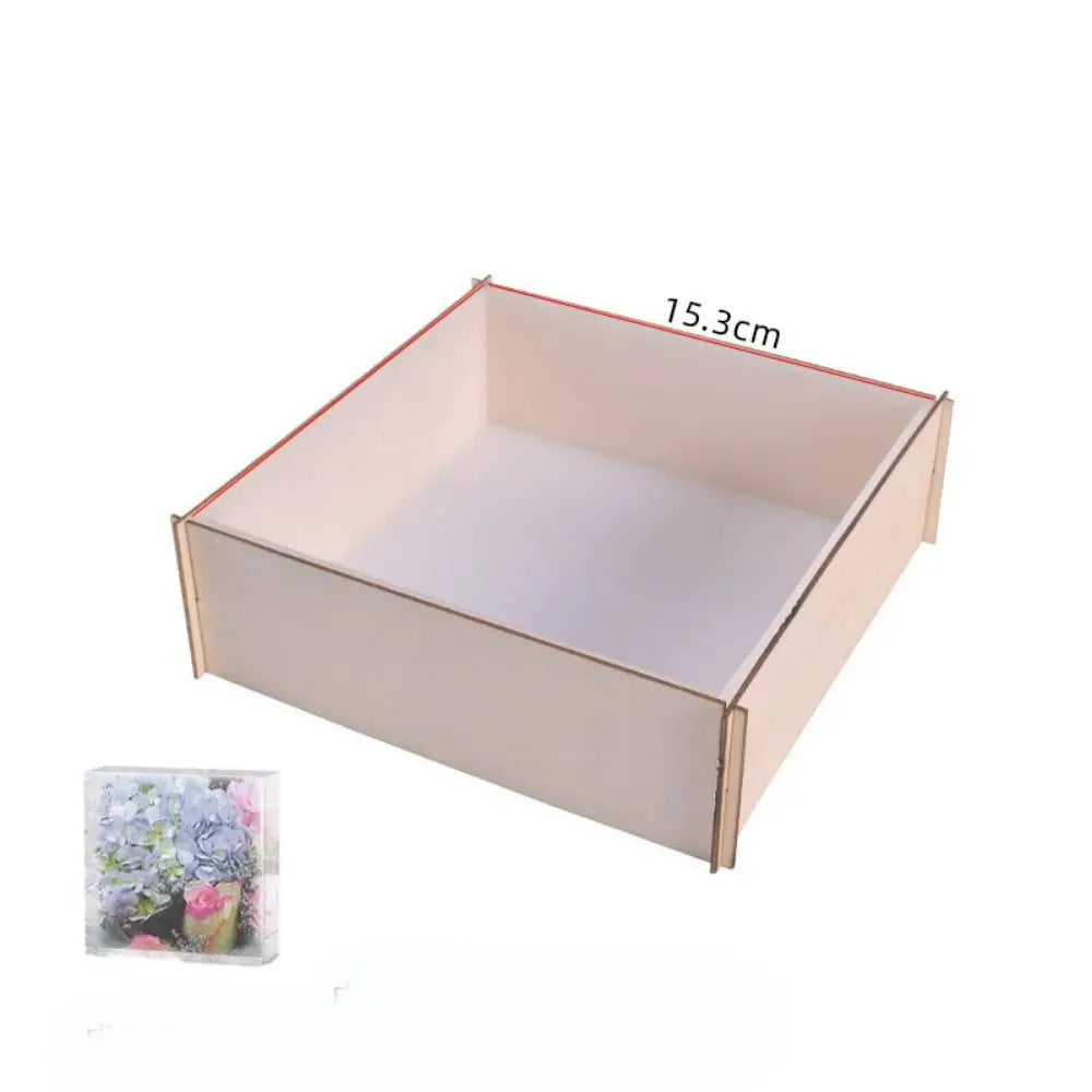 3D Rectangle Silicone Resin Mold with Wooden Support – DIY Cube Silicone Resin Mold Richie's