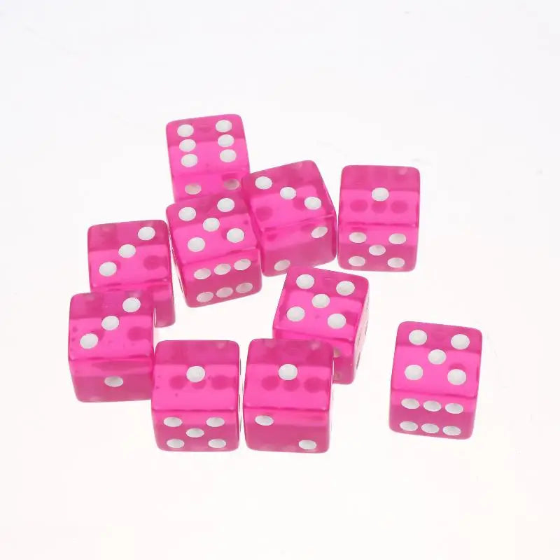 10Pcs Transparent Acrylic Dice 16mm Square Edge – Board Games Board Game Dice Richie's A10