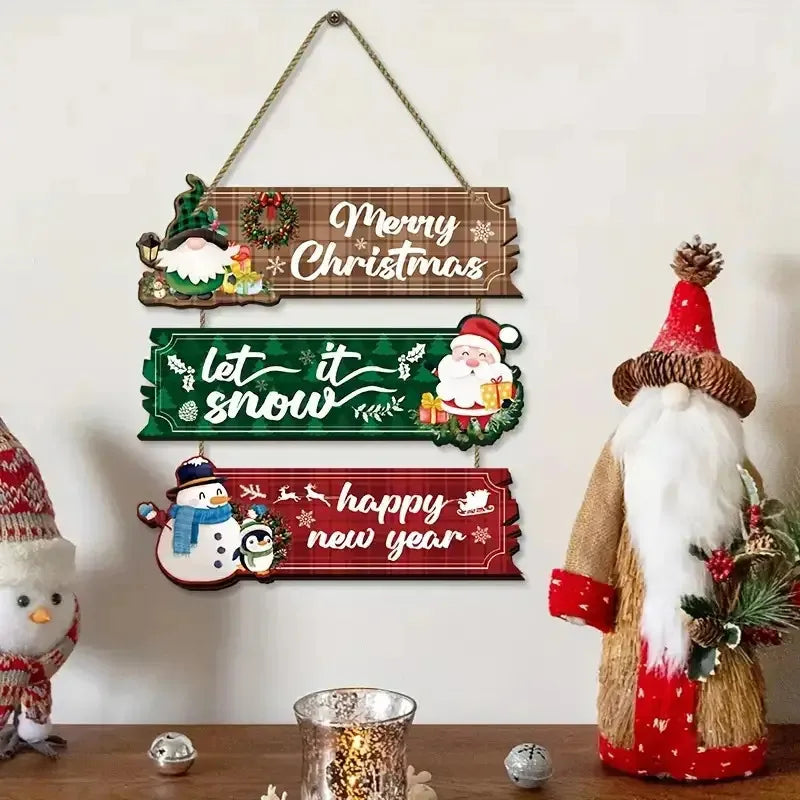 2D Flat Christmas Ornament Set – Santa, Snowman & Reindeer Christmas Ornament Set Richie's