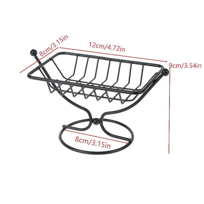 Square Rustproof Metal Soap Dish Holder – Wire Draining Rack Soap Dish Holder Richie's