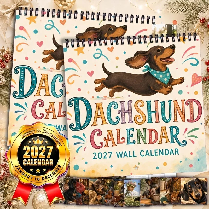 2027 Sausage Dog Square Wall Calendar – 12 Month Planner Wall Calendar Richie's