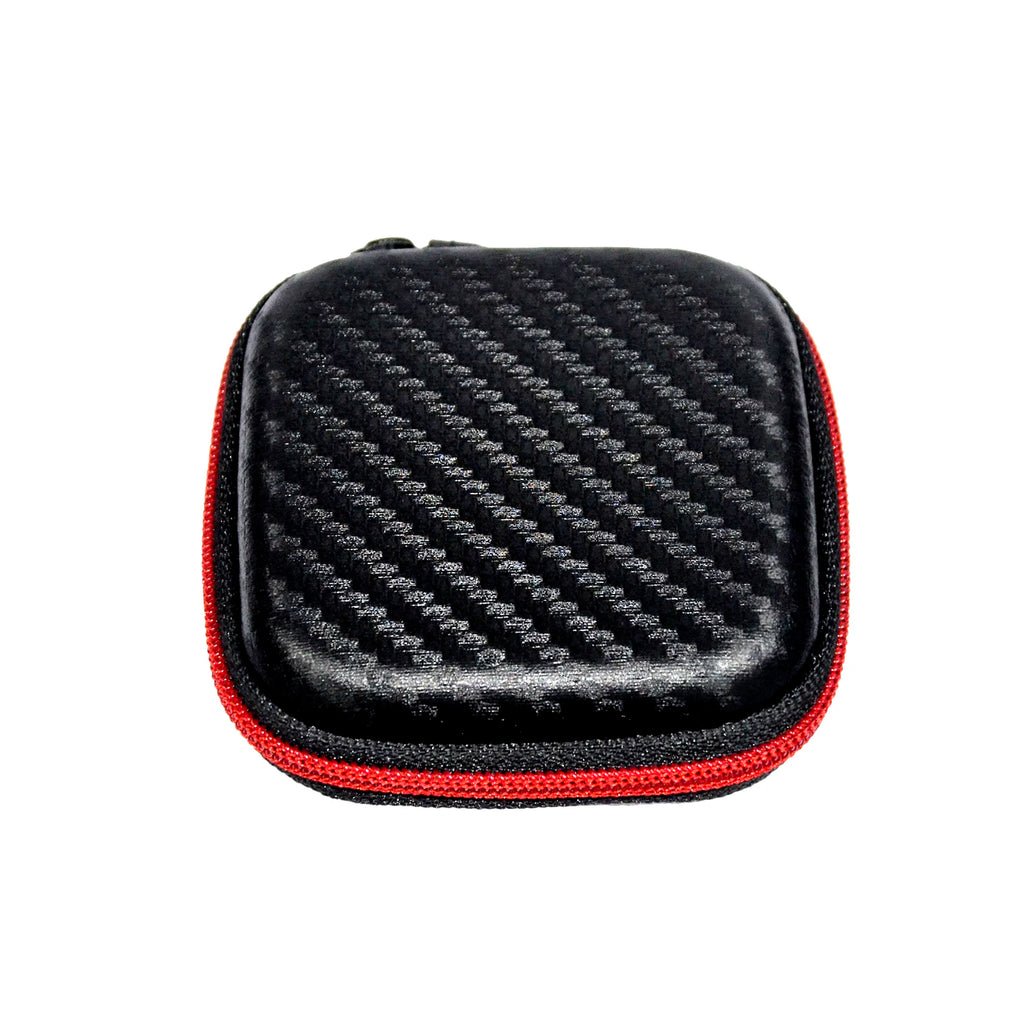 KZ Square Portable Earphone Case – Mini Earbud Storage Box Earphone Storage Case Richie's Red Black