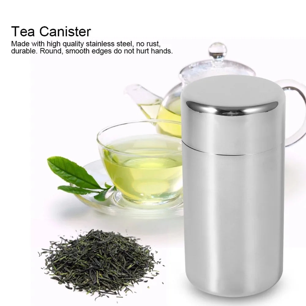 Stainless Steel Tea Canister with Seal Lid | Kitchen Storage Tin Kitchen Storage Canister Richie's