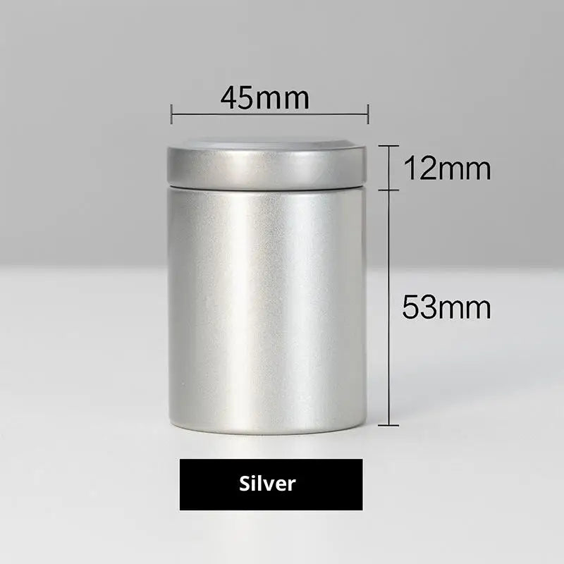 Mini Tea Tin Can – Portable Sealed Empty Tea Jar | Richie's Tea Storage Tin Richie's Silver