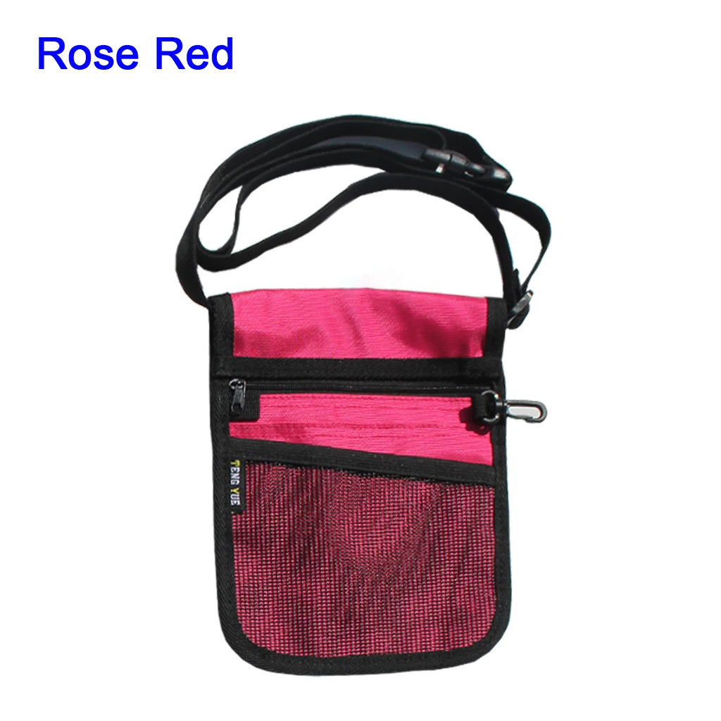 Nurse Fanny Pack Organizer Belt Waist Bag – 900D Nylon Nurse Belt Bag Richie's Rose Red