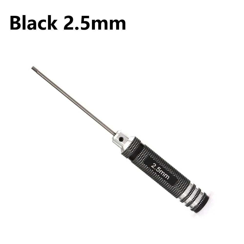 TOTNEND RC Hex Screwdriver Set 1.5–3mm Titanium Coated 4pc Precision Hex Screwdriver Richie's Black 2.5mm 1pcs