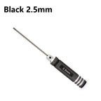 TOTNEND RC Hex Screwdriver Set 1.5–3mm Titanium Coated 4pc Precision Hex Screwdriver Richie's Black 2.5mm 1pcs