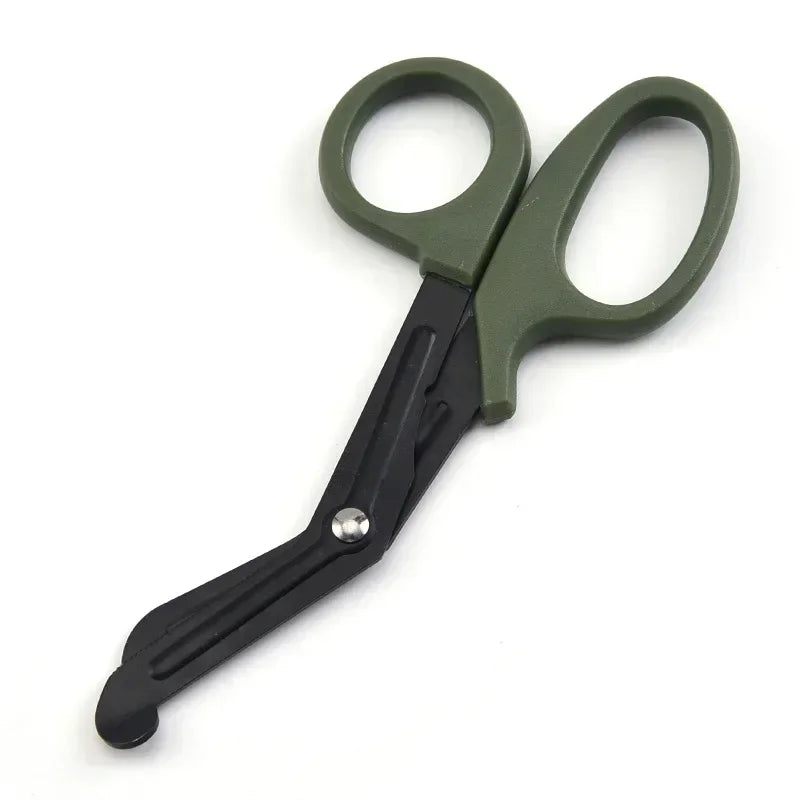 Curved Stainless Steel Gauze Scissors – Bandage Cutting Tool Gauze Bandage Scissors Richie's Army green