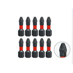 10Pcs PH2 Magnetic Screwdriver Bits – Chrome Vanadium Impact Screwdriver Bit Set Richie's Burgundy