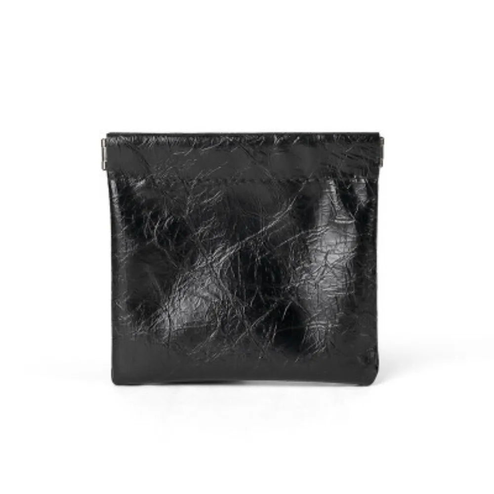 Waterproof PU Leather Coin Purse – Auto-Closure Mini Bag Coin Purse Richie's Small Black
