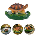 Floating Turtle Lotus Leaf Figurine – Garden Pond Décor Garden Pond Figurine Richie's Default Title