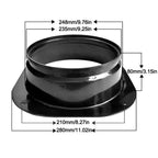 Plastic Vent Pipe Adapter Flange Connector | Wall-Mount Ducting Vent Pipe Adapter Richie's Black-250mm