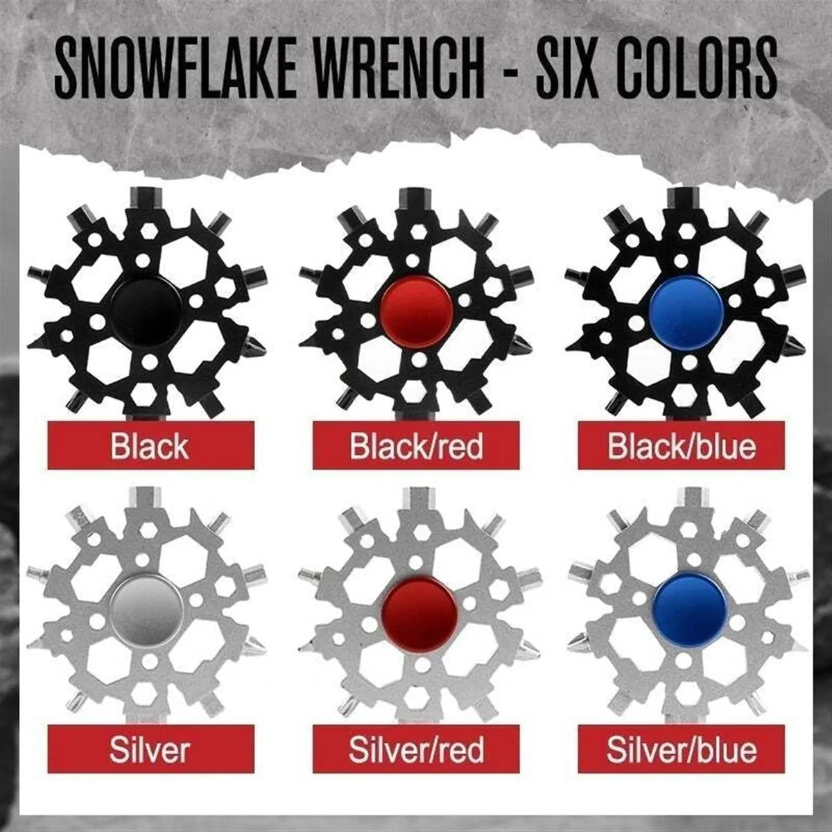 23-in-1 Snowflake Multitool with Fidget Spinner | EDC Pocket Tool EDC Multitool Richie's