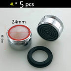 5-Pack Brass Water Saving Faucet Aerator Bubbler Splash Guard Faucet Aerator Richie's 4L-minute-Brass