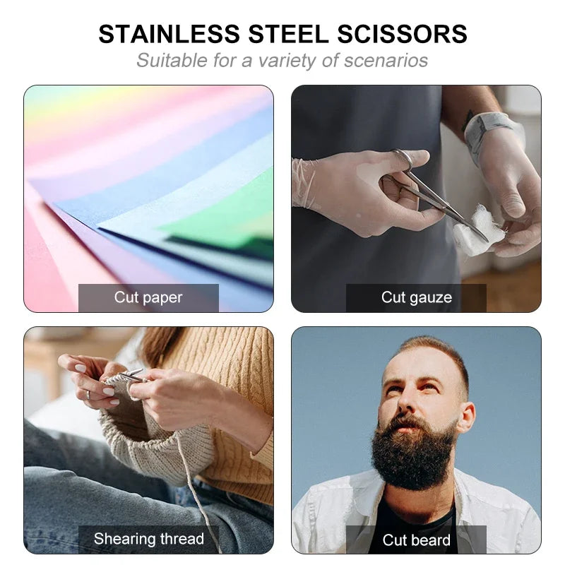 Stainless Steel Vet Scissors – Straight & Curved, 5 Sizes Pet Grooming Scissors Richie's