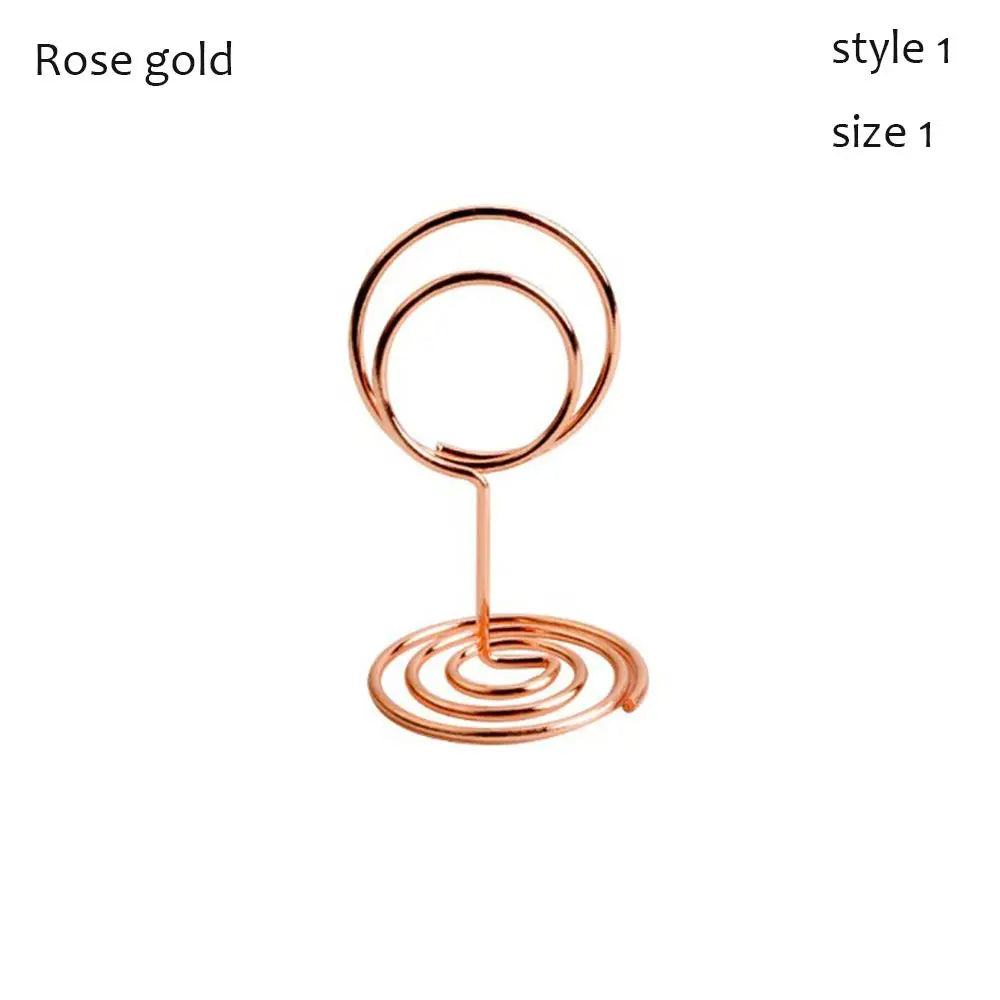 Rose Gold Metal Photo Clip Place Card & Table Number Stand Place Card Holder Richie's rose-style1-size1