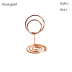 Rose Gold Metal Photo Clip Place Card & Table Number Stand Place Card Holder Richie's rose-style1-size1