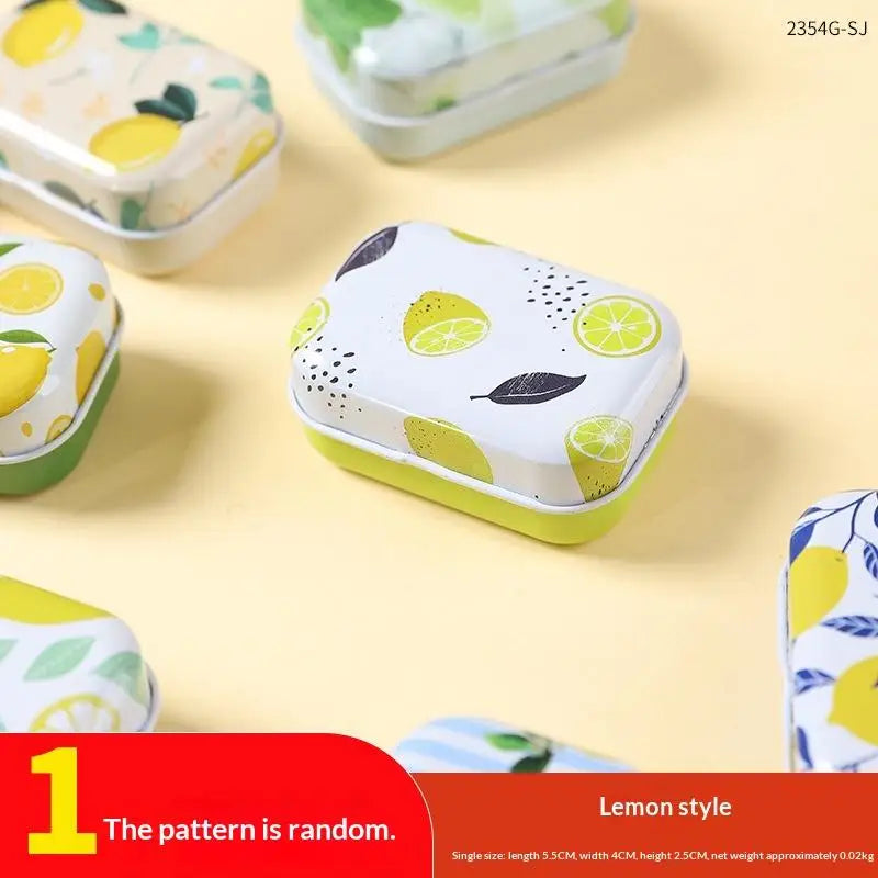 Small Iron Tin Box Flip Cover – Compact Portable Organizer Metal Tin Box Richie's B-1pc random